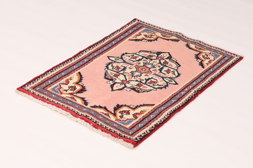 Hamadan Perserteppich 120 × 80 cm aus Wolle & Seide, handgeknüpft