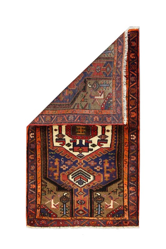 Hamadan Perserteppich 129 × 74 cm aus Wolle, handgeknüpft