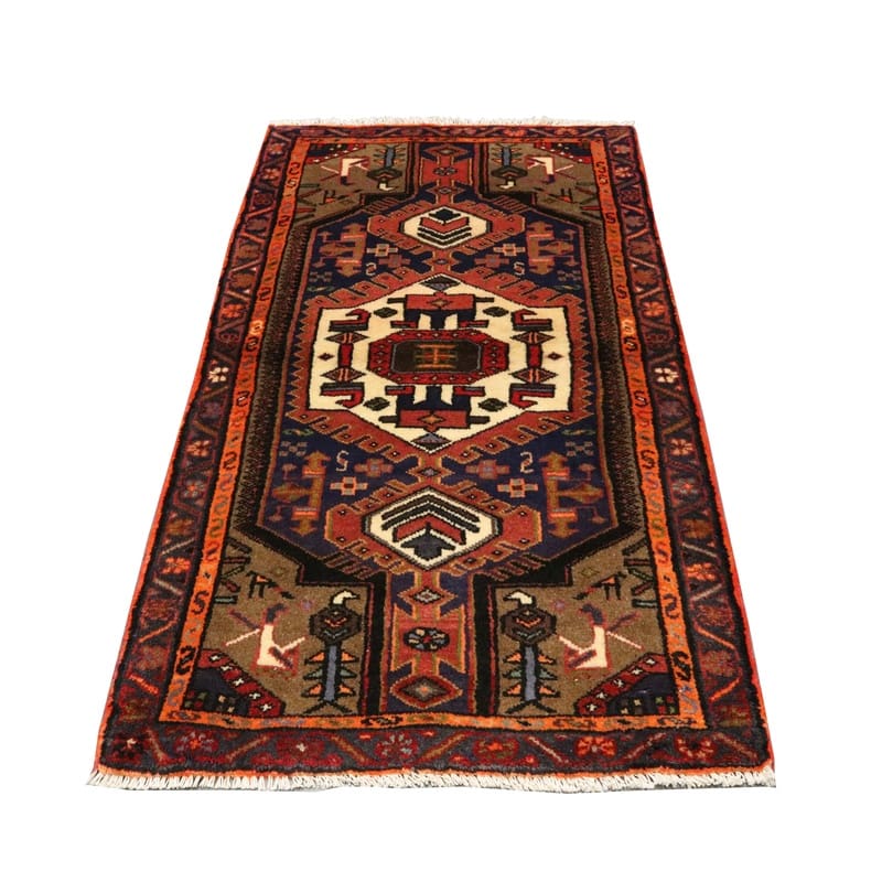Hamadan Perserteppich 129 × 74 cm aus Wolle, handgeknüpft