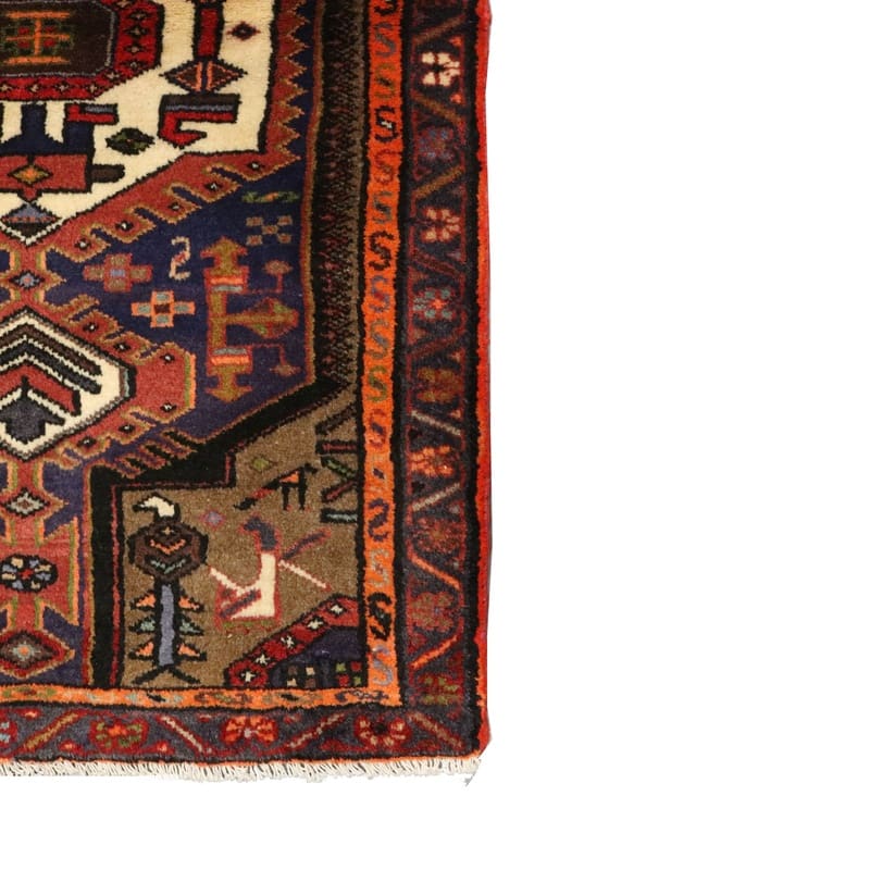 Hamadan Perserteppich 129 × 74 cm aus Wolle, handgeknüpft