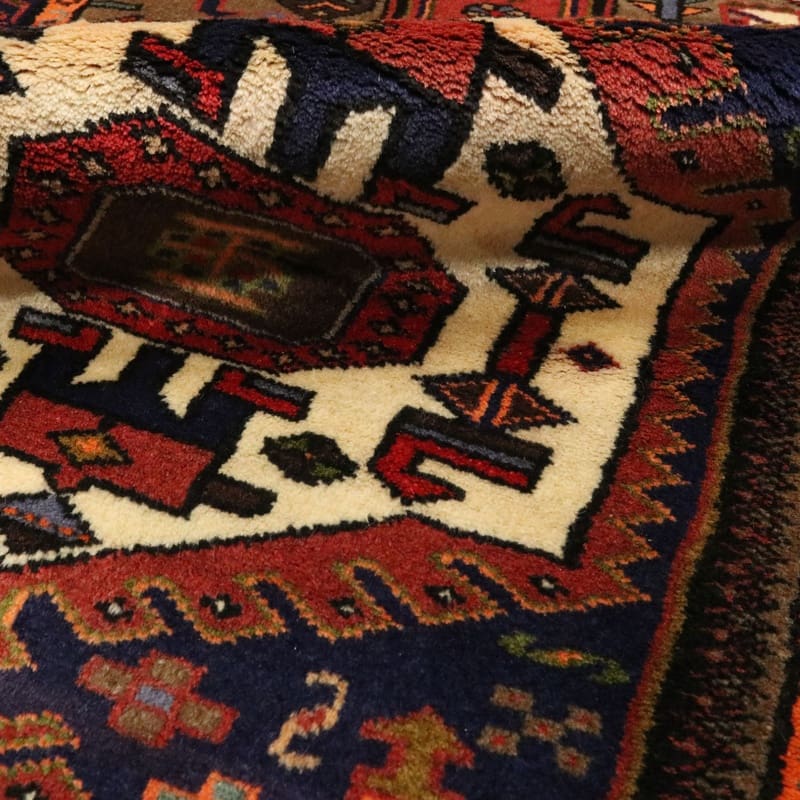 Hamadan Perserteppich 129 × 74 cm aus Wolle, handgeknüpft