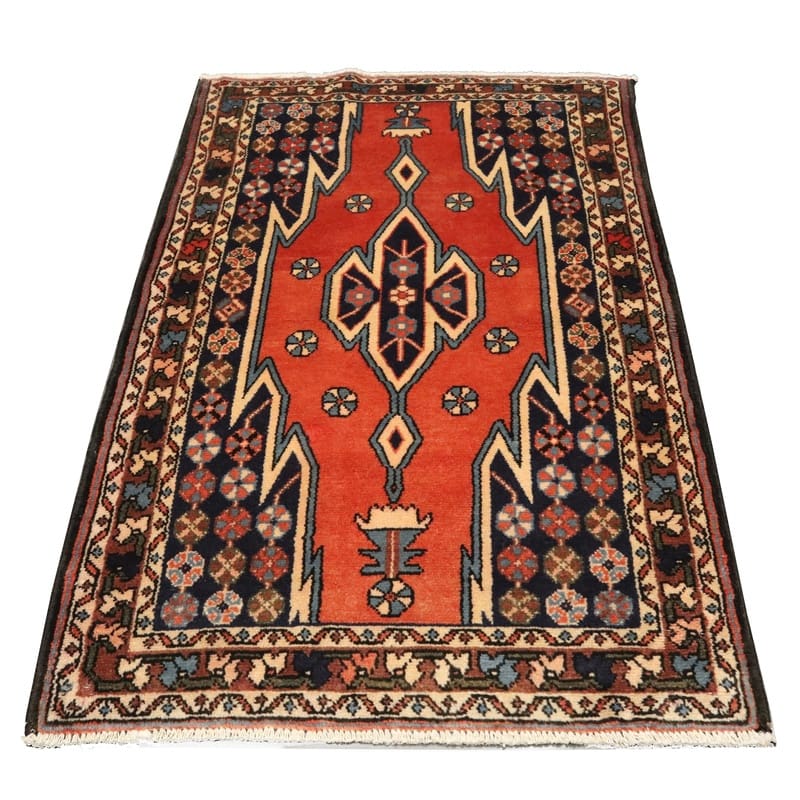 Handgeknüpfter Hamadan Perserteppich, 127 × 83 cm, Wolle