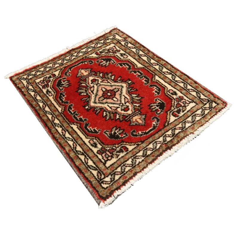 Hamadan Perserteppich 62 × 54 cm aus Wolle, handgeknüpft