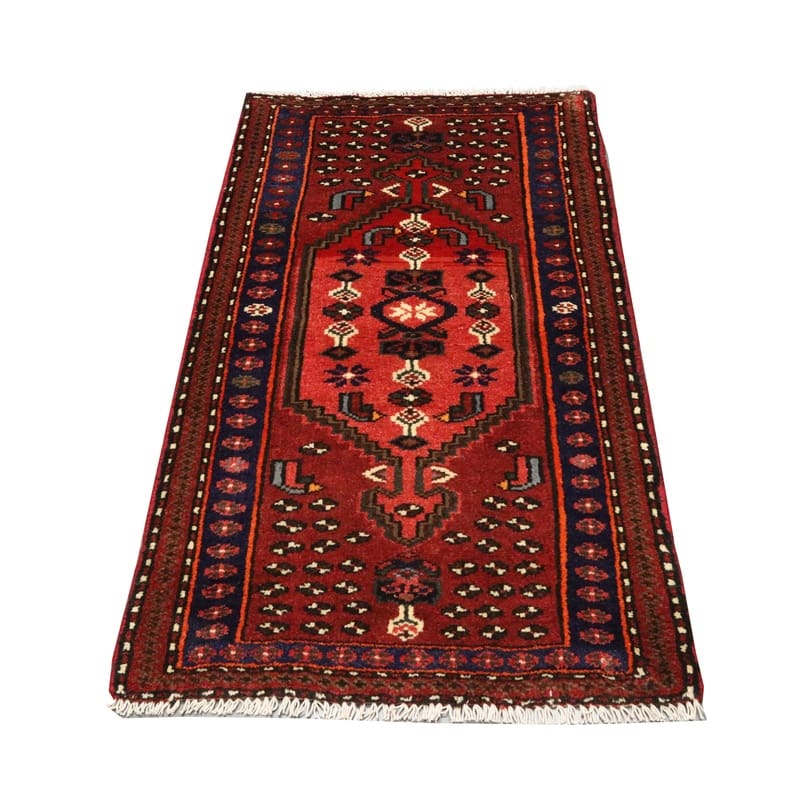 Handgeknüpfter Hamadan Perserteppich, 121 × 67 cm, Wolle