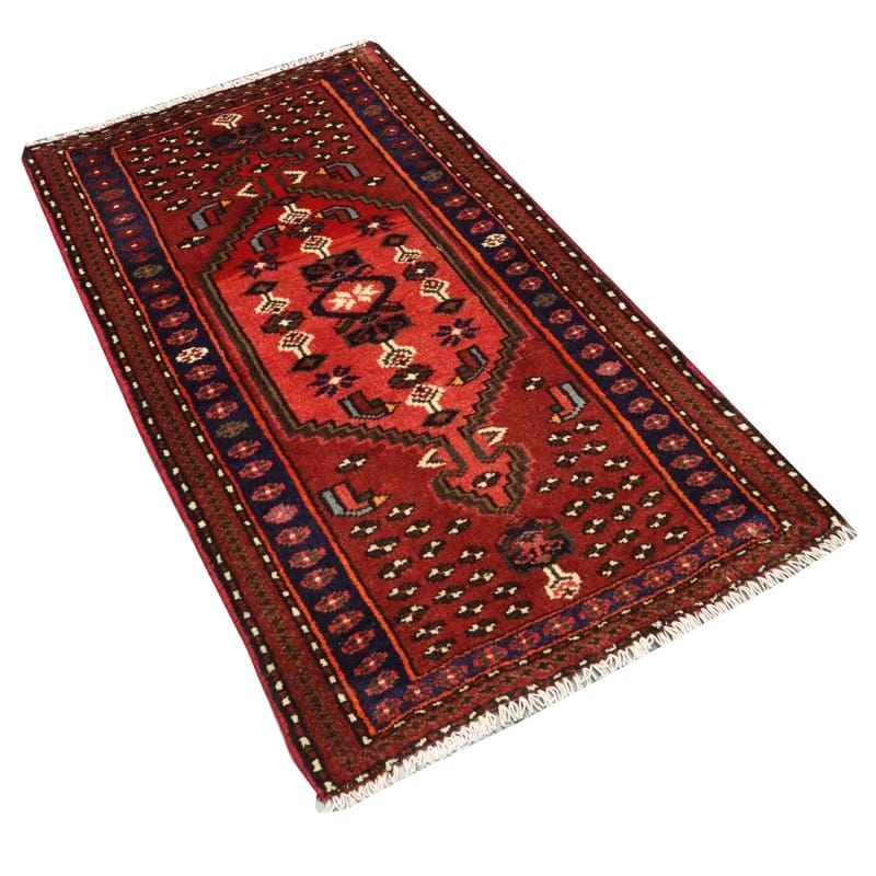Handgeknüpfter Hamadan Perserteppich, 121 × 67 cm, Wolle