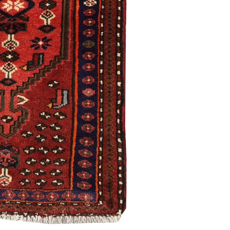 Handgeknüpfter Hamadan Perserteppich, 121 × 67 cm, Wolle