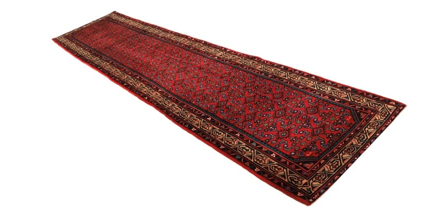 Perserteppich 395 × 98 cm aus Wolle, handgeknüpft