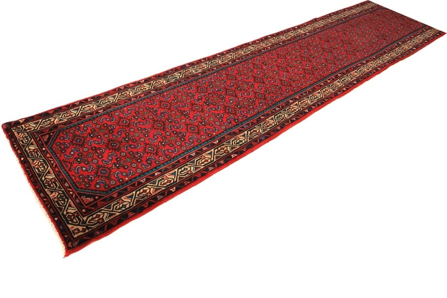 Perserteppich 395 × 98 cm aus Wolle, handgeknüpft