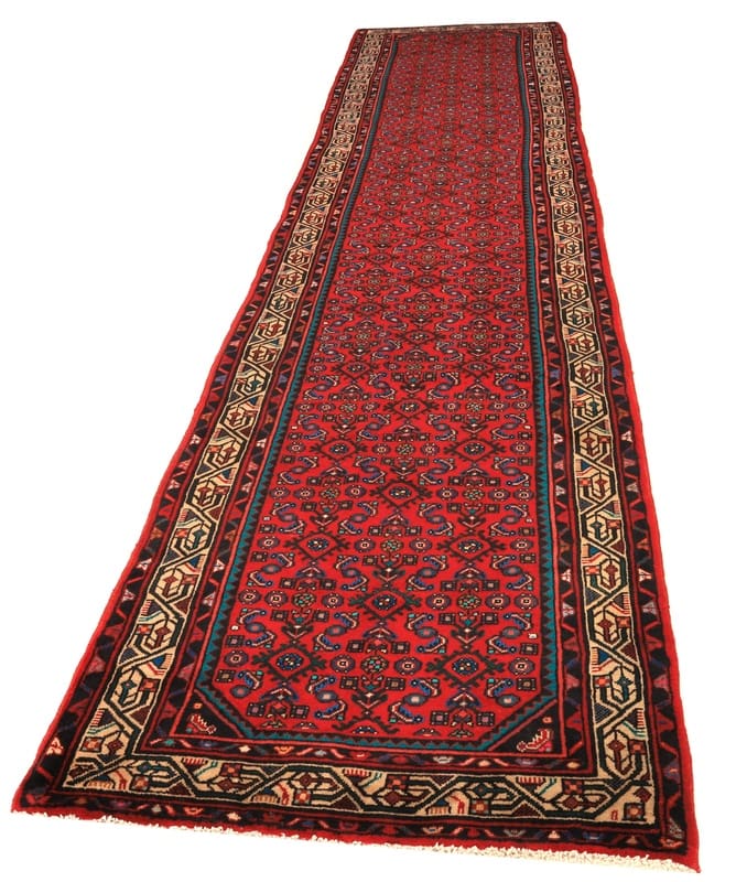 Perserteppich 395 × 98 cm aus Wolle, handgeknüpft