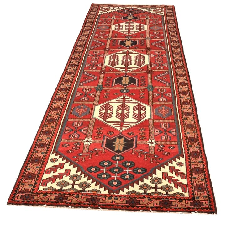 hamadan-teppich-308x108-cm-160000-knoten-handgeknupft-perserteppich-2 Handgeknüpfter Hamadan Perserteppich, 306 × 107 cm, Wolle