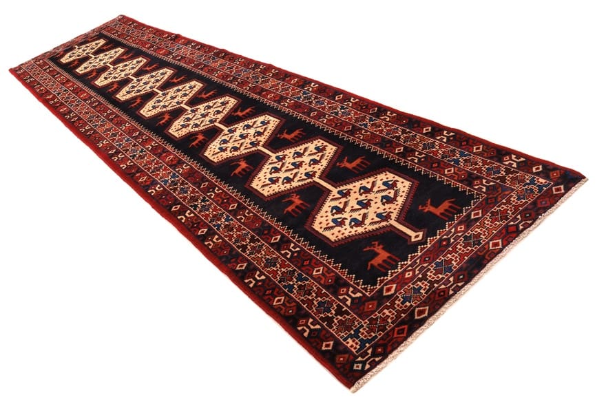 Hamadan Perserteppich aus Iran, 425 × 103 cm