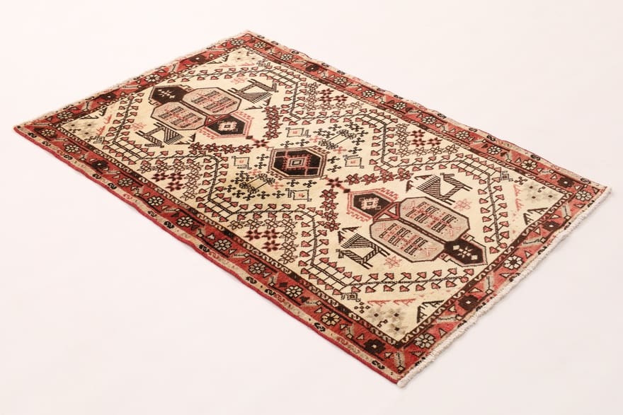 Hamadan Perserteppich 152 × 104 cm aus Wolle, handgeknüpft
