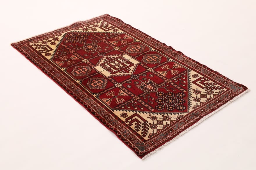 Handgeknüpfter Hamadan Perserteppich, 170 × 107 cm, Wolle