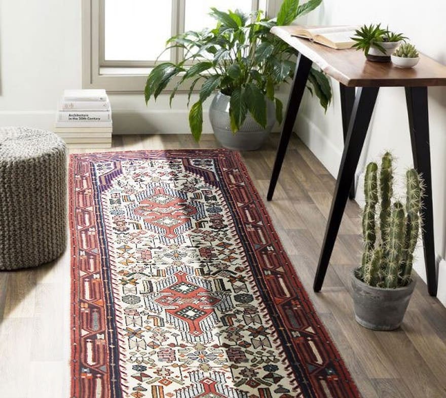Handgeknüpfter Hamadan Perserteppich 298 × 85 cm