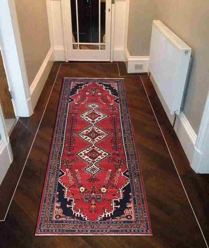Handgeknüpfter Hamadan Perserteppich 314 × 109 cm