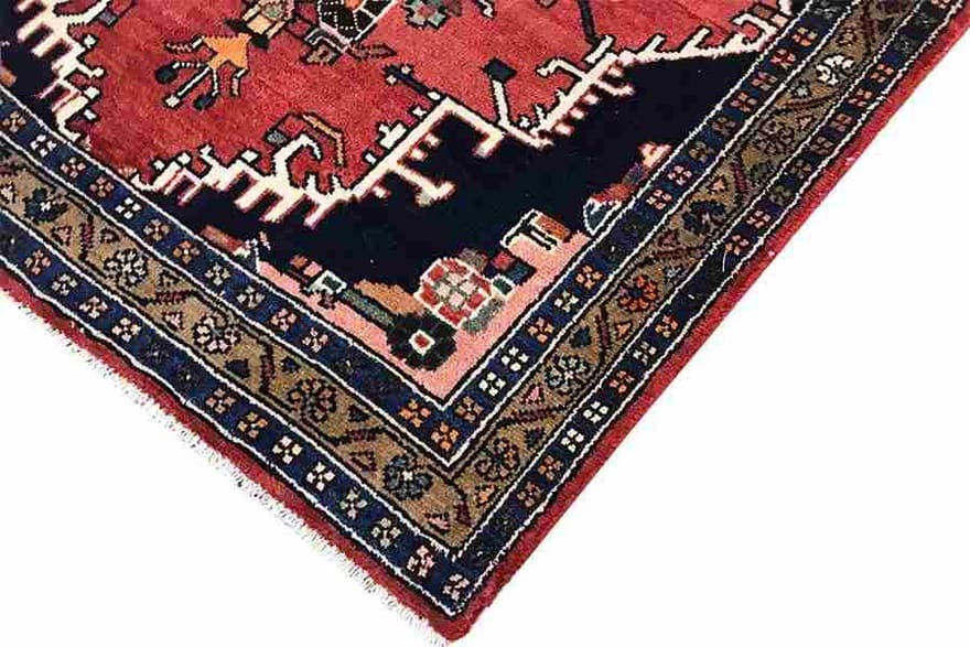 Handgeknüpfter Hamadan Perserteppich 314 × 109 cm