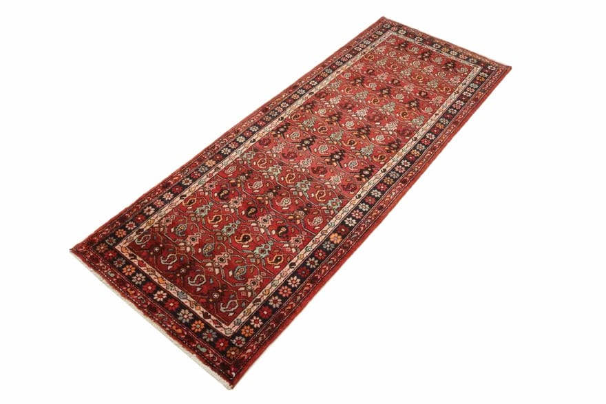 Hamadan Perserteppich 302 × 110 cm aus Wolle, handgeknüpft
