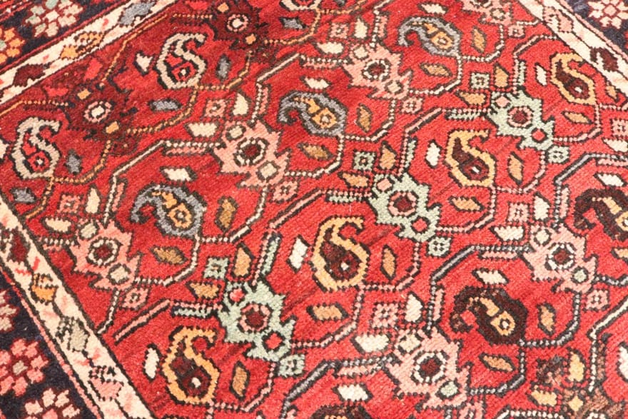 Hamadan Perserteppich 302 × 110 cm aus Wolle, handgeknüpft