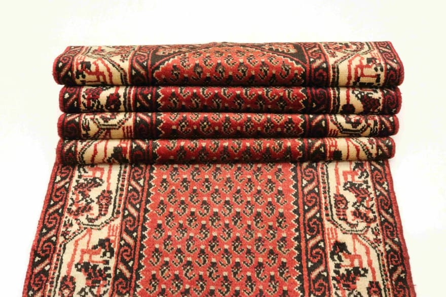 Handgeknüpfter Perserteppich, 398 × 75 cm, Wolle