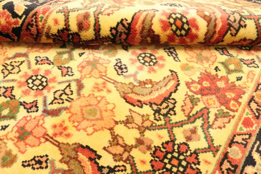 handgeknupfter-orientteppich-144x98-cm-marineblau-wolle-hamedan-2 Handgeknüpfter Hamadan Perserteppich 142 × 97 cm