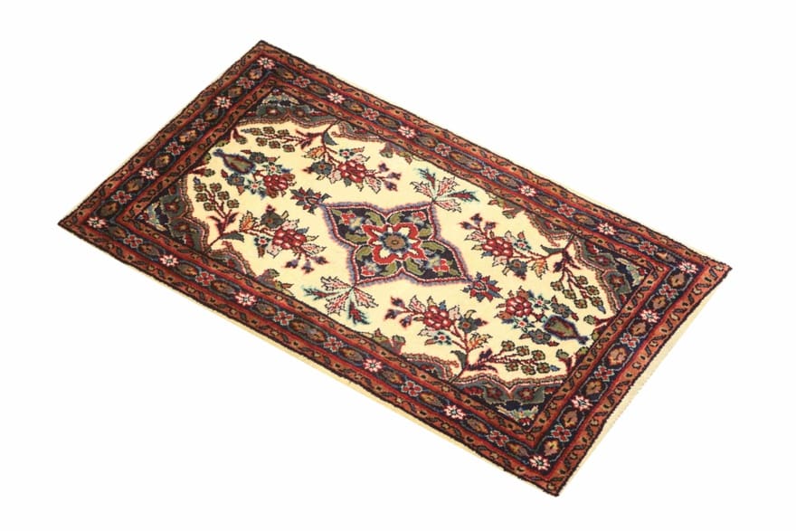 Handgeknüpfter Hamadan Perserteppich, 93 × 55 cm, Wolle