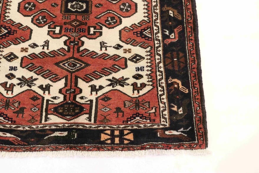 Handgeknüpfter Hamadan Perserteppich 202 × 105 cm