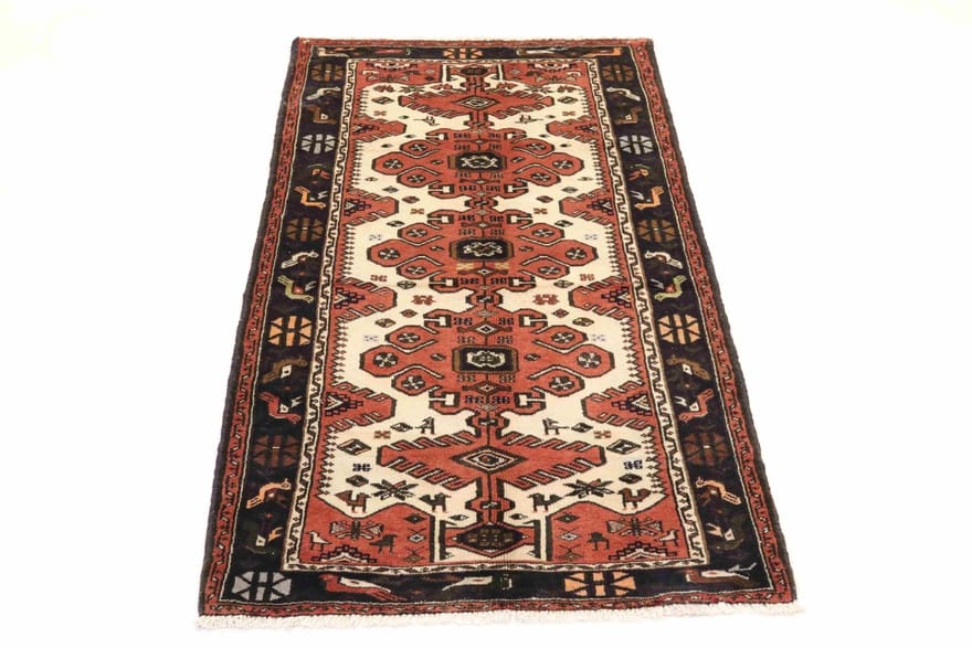 Handgeknüpfter Hamadan Perserteppich 202 × 105 cm