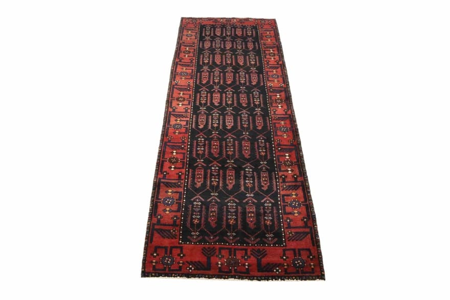 Hamadan Perserteppich 308 × 108 cm aus Wolle, handgeknüpft