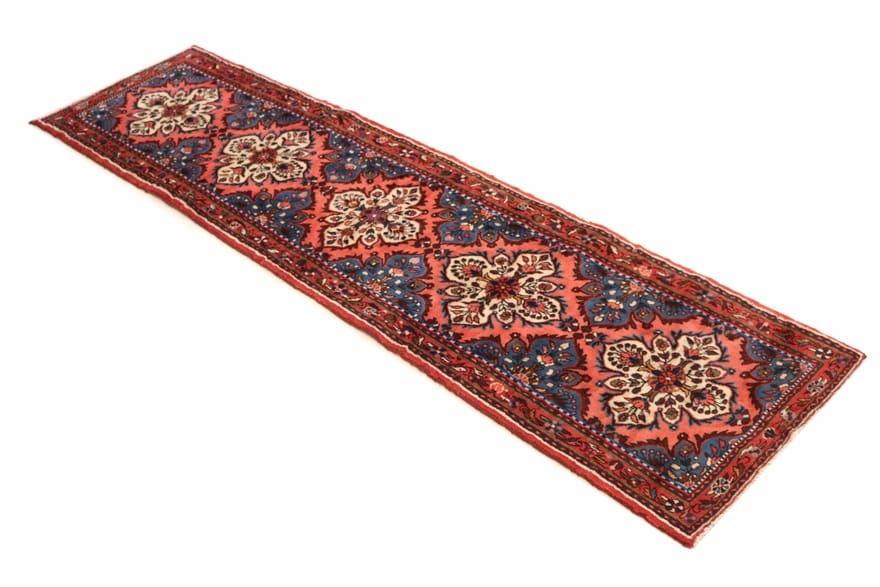 Handgeknüpfter Hamadan Perserteppich 302 × 82 cm
