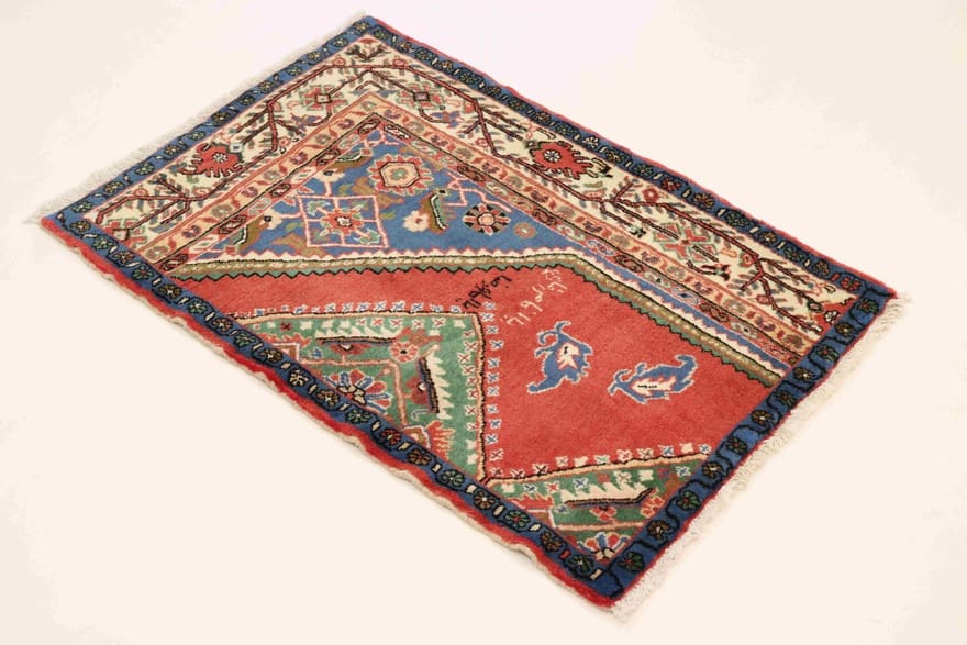 Hamadan Perserteppich 110 × 75 cm aus Wolle, handgeknüpft