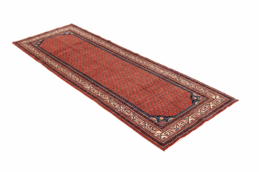 Handgeknüpfter Hamadan Perserteppich, 320 × 111 cm, Wolle