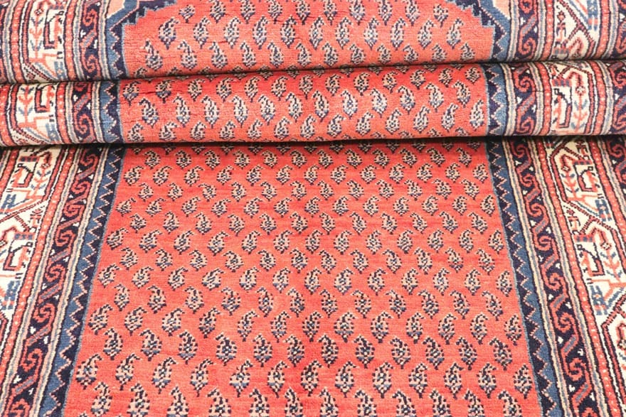 Handgeknüpfter Hamadan Perserteppich, 320 × 111 cm, Wolle