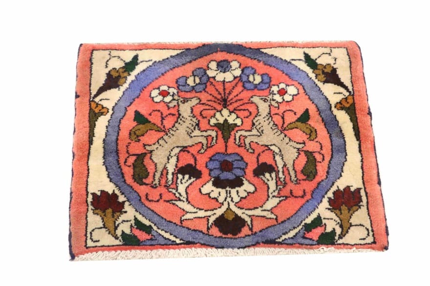 Handgeknüpfter Hamadan Perserteppich 46 × 54 cm