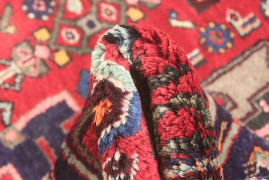 Handgeknüpfter Hamadan Perserteppich, 287 × 125 cm, Wolle