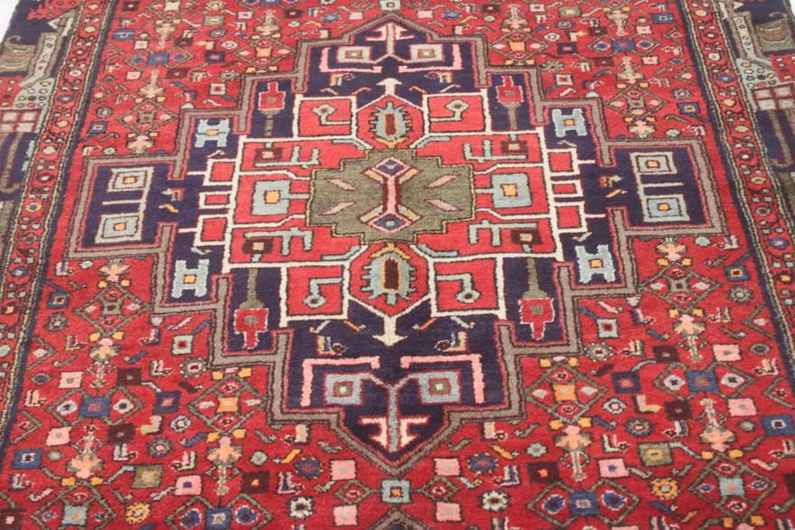 Handgeknüpfter Hamadan Perserteppich, 287 × 125 cm, Wolle