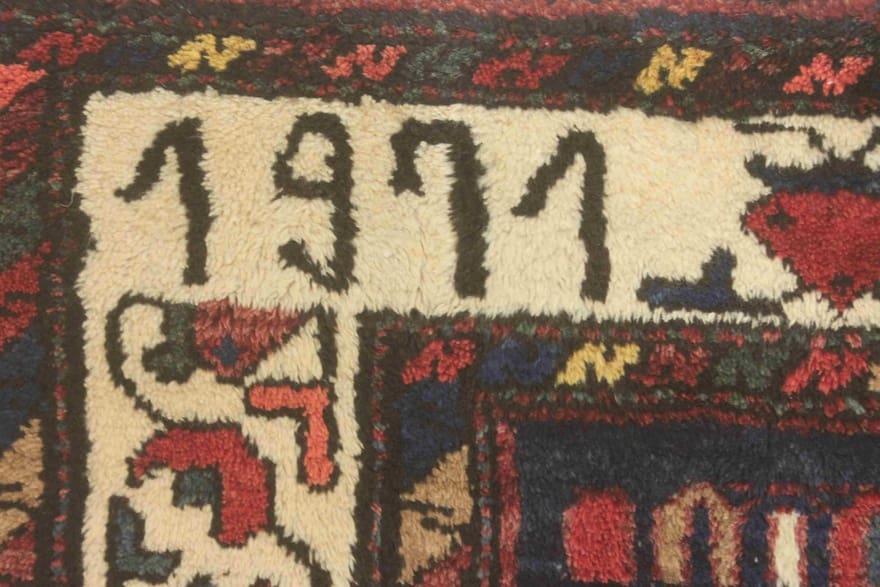 Handgeknüpfter Hamadan Perserteppich, 308 × 130 cm, Wolle