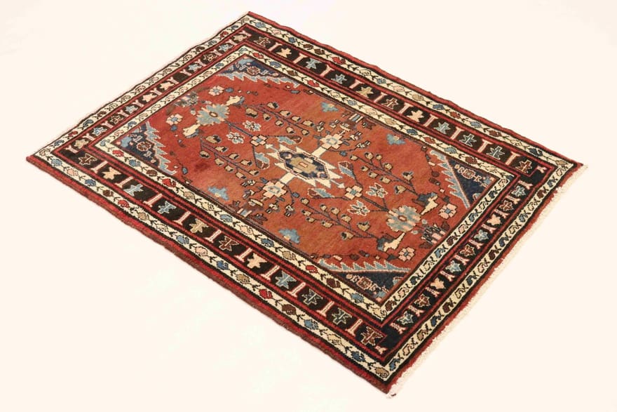 Handgeknüpfter Hamadan Perserteppich, 145 × 77 cm, Wolle