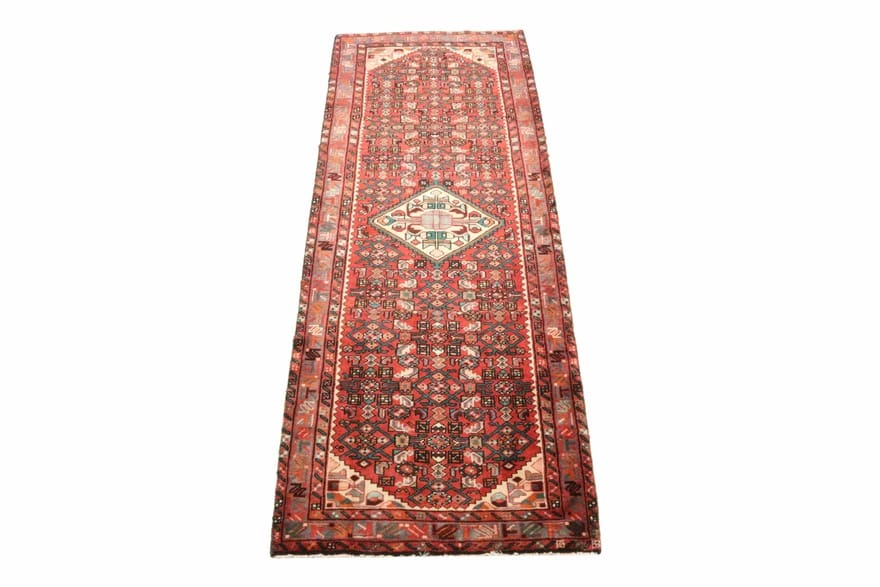 Hamadan Perserteppich 288 × 108 cm aus Wolle, handgeknüpft