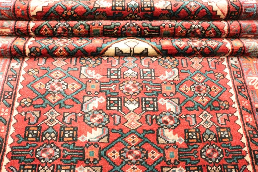 Hamadan Perserteppich 288 × 108 cm aus Wolle, handgeknüpft