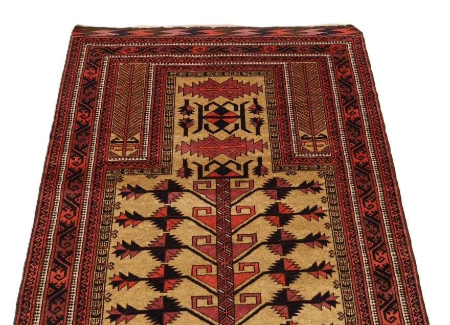 Handgeknüpfter Baluch Perserteppich, 140 × 98 cm, Wolle
