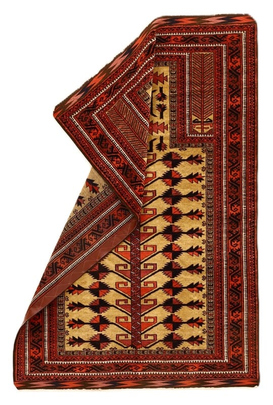 Handgeknüpfter Baluch Perserteppich, 140 × 98 cm, Wolle
