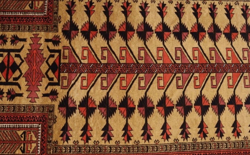 Handgeknüpfter Baluch Perserteppich, 140 × 98 cm, Wolle