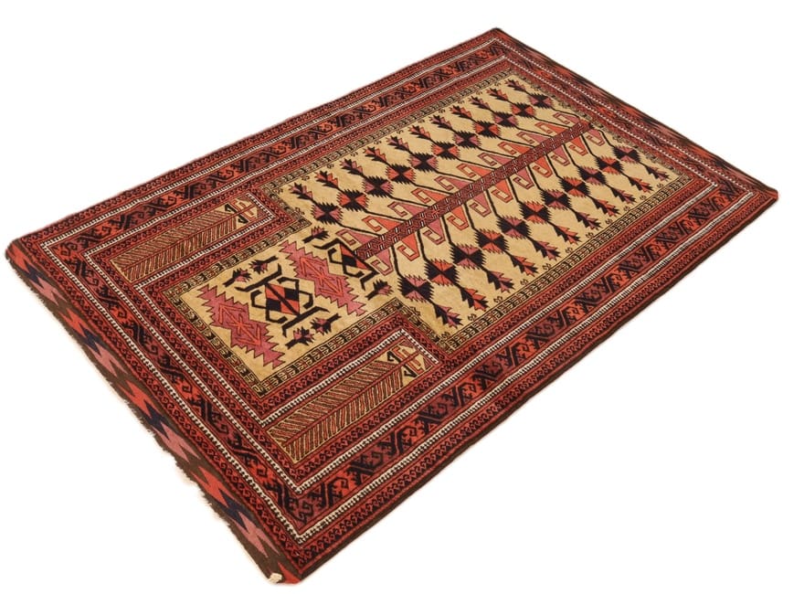 Handgeknüpfter Baluch Perserteppich, 140 × 98 cm, Wolle