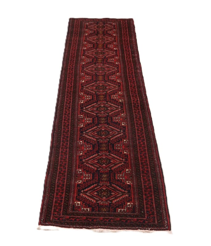 Handgeknüpfter Baluch Perserteppich, 282 × 60 cm, Wolle