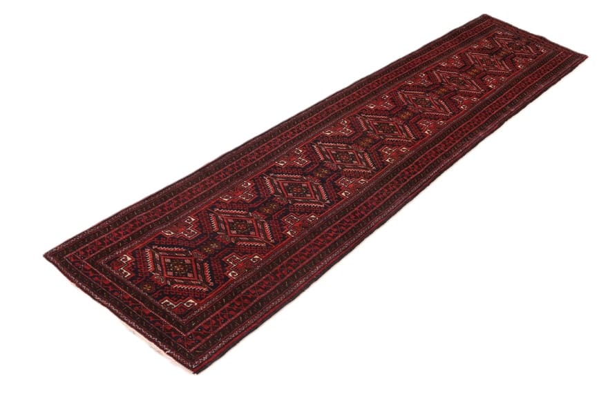 Handgeknüpfter Baluch Perserteppich, 282 × 60 cm, Wolle