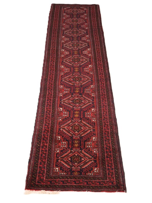 Handgeknüpfter Baluch Perserteppich, 282 × 60 cm, Wolle
