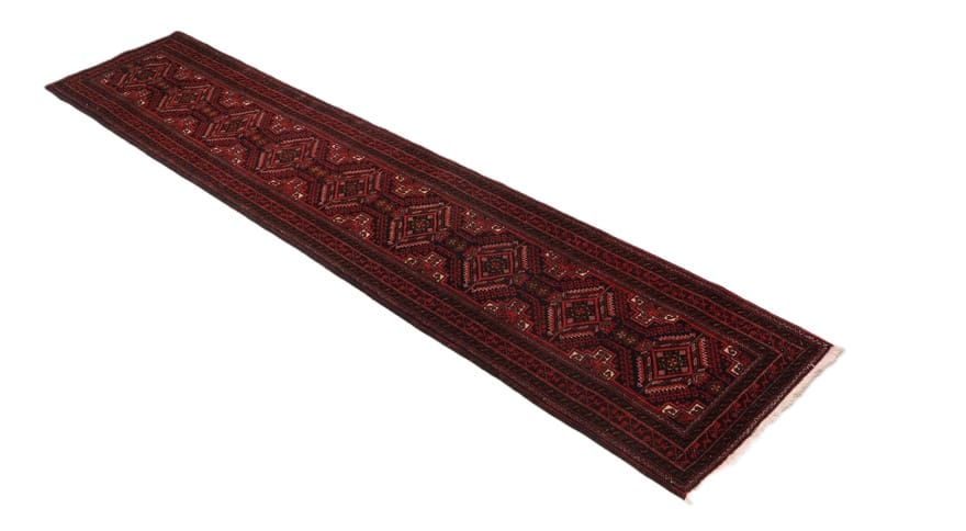 Handgeknüpfter Baluch Perserteppich, 282 × 60 cm, Wolle
