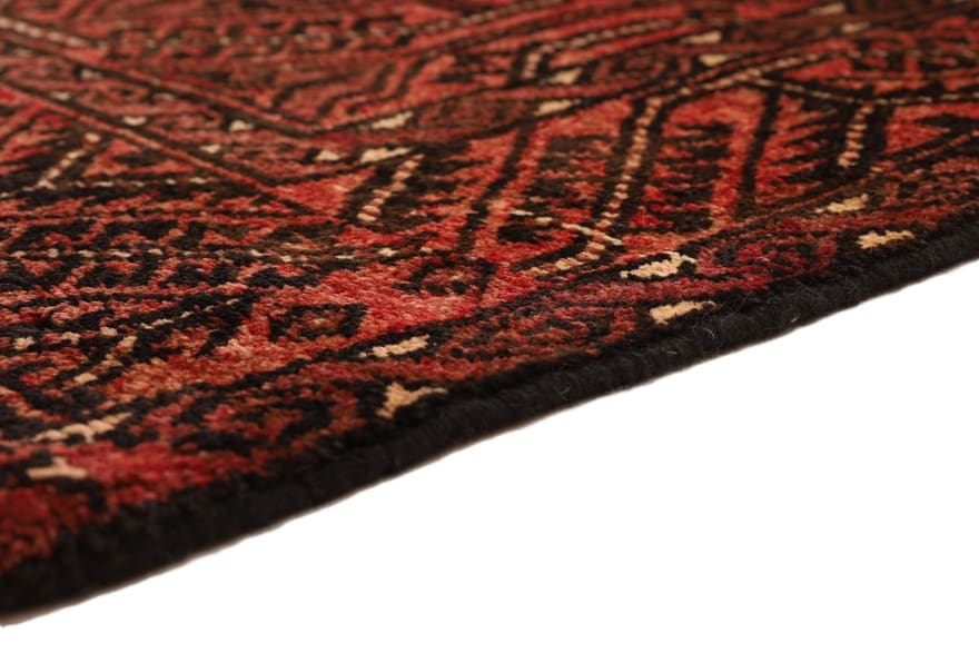 rugeast-orientteppich-334x167-cm-handgeknupft-geometrisch-rot-4 Handgeknüpfter Perserteppich 332 × 166 cm