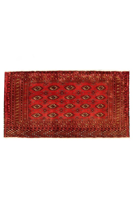 Turkmen Perserteppich 134 × 69 cm aus Wolle, handgeknüpft