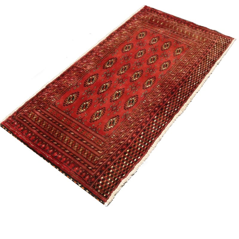 Turkmen Perserteppich 134 × 69 cm aus Wolle, handgeknüpft
